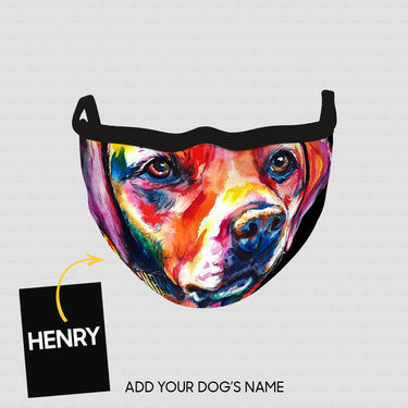 Personalized Dog Gift Idea - Colorful Labrador For Dog Lovers - Cloth Mask